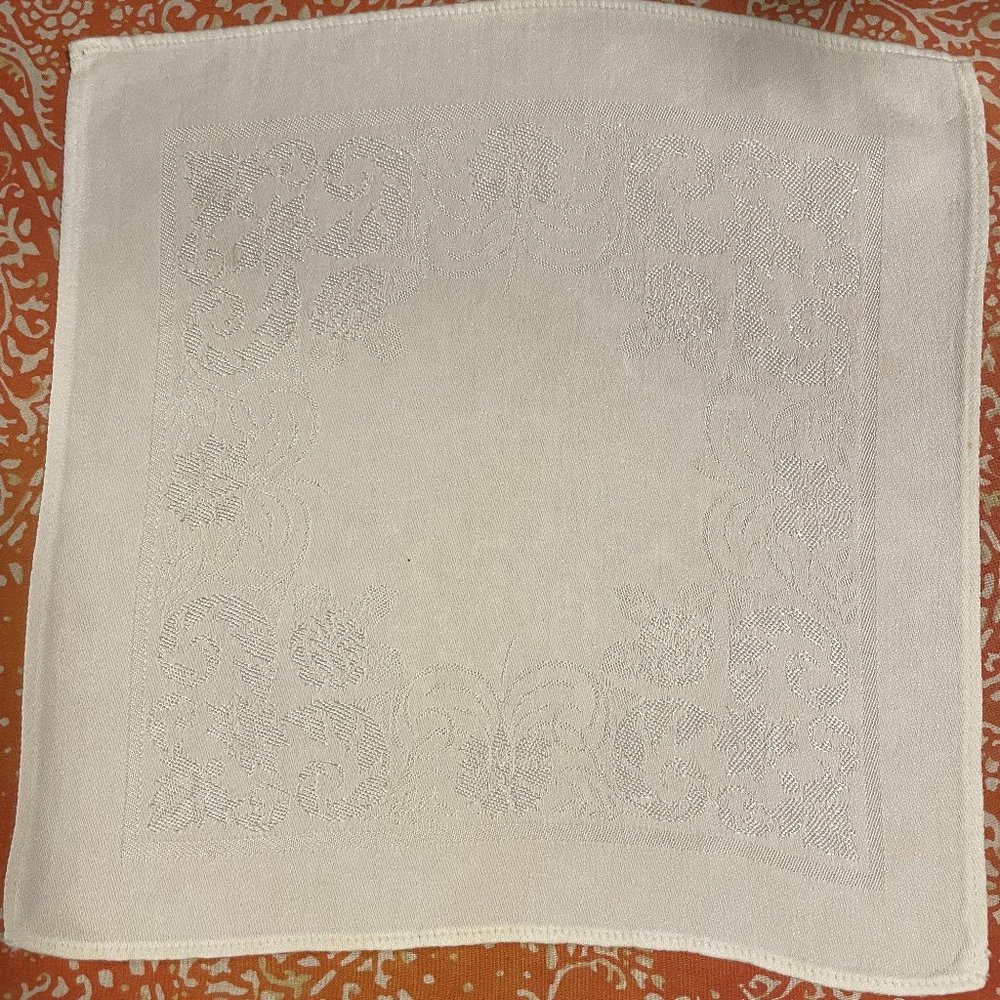 Vintage Cloth Napkins, ecru/cream